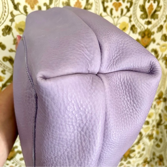 Portland Leather Goods RARE UNICORN Wisteria Lavender Classic Large Tote Bag - Picture 6 of 11